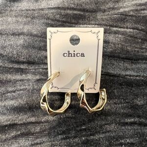 Chic Twisted Gold Earrings